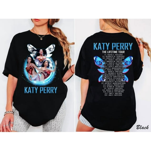 Katy Perry The Lifetime Tour Shirt, Retro 90s Style Fan Merch Shirt Katy Perry Concert Shirt, Front and Back Concert Graphic Tee, Musıc Tee