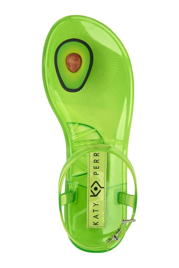 Womens The Geli Slingback Flat Jelly Sandals Green 9 Medium (B,M)