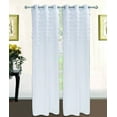 thumbnail image 1 of Katy Solid Ruffled Pleated Window Curtain Panel With Grommets 63" Long Drapes - Pure White, 1 of 1