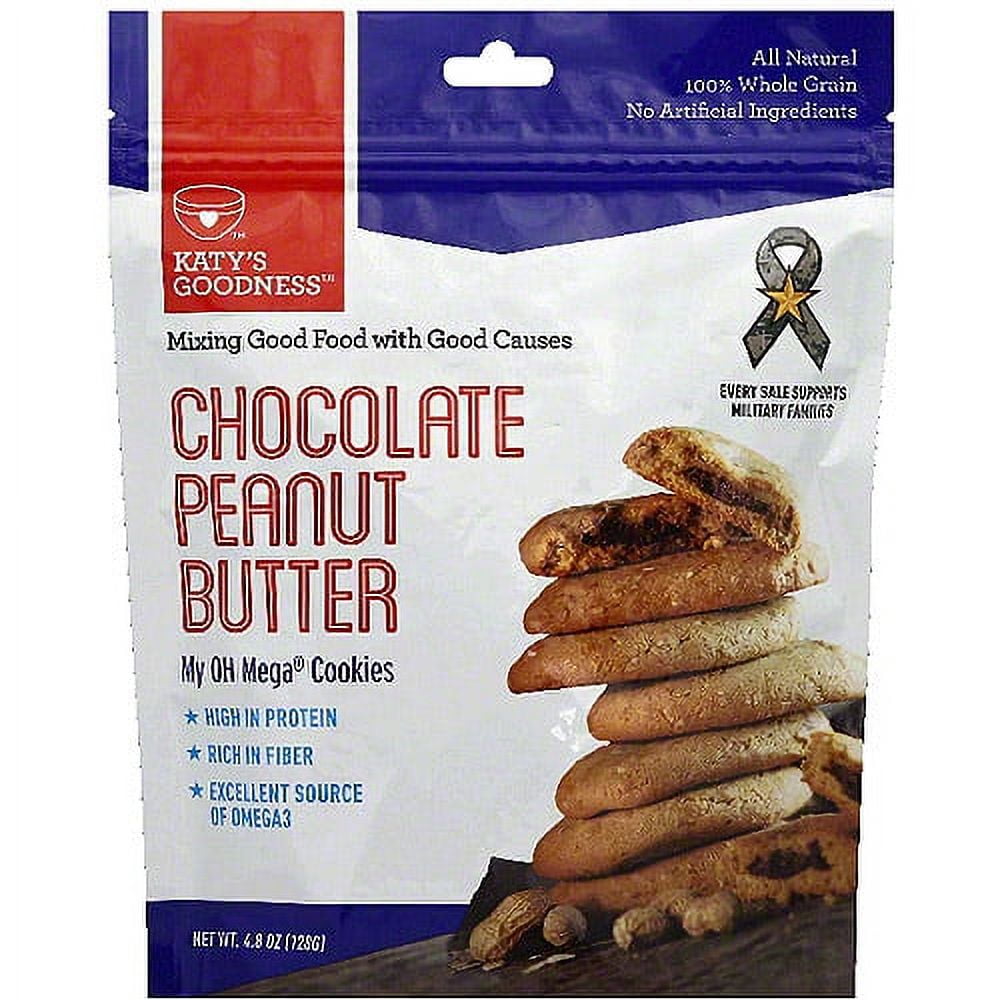 Katy's Goodness My OH Mega Chocolate Peanut Butter Cookies, 4.8 oz (Pack of 6)