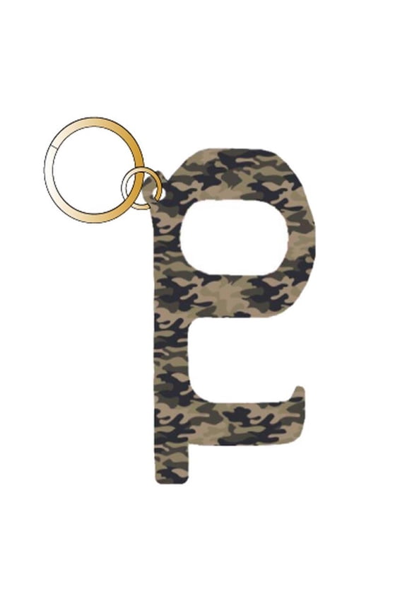 Katydid Collection Printed Designs Hands Free Keychain, Green Camo