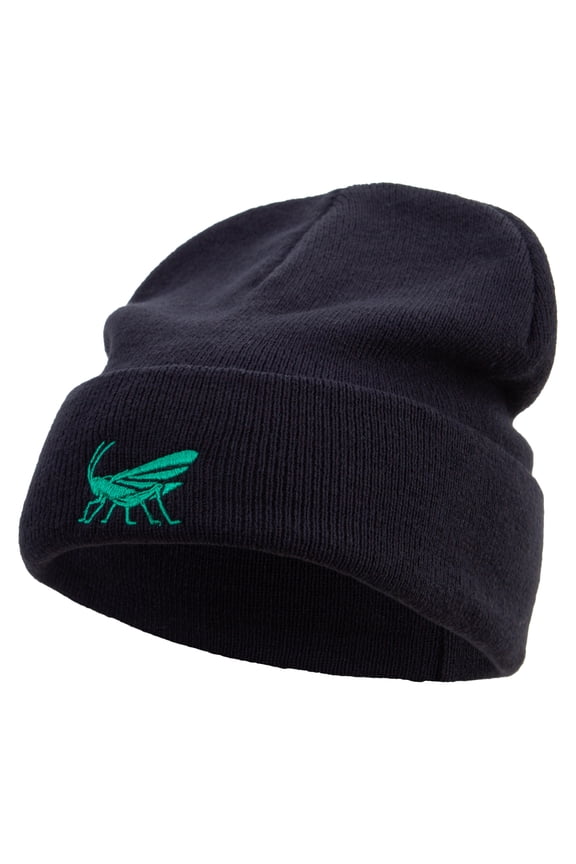 Katydid Logo Embroidered Big Size Acrylic Long Beanie - Black XL-3XL
