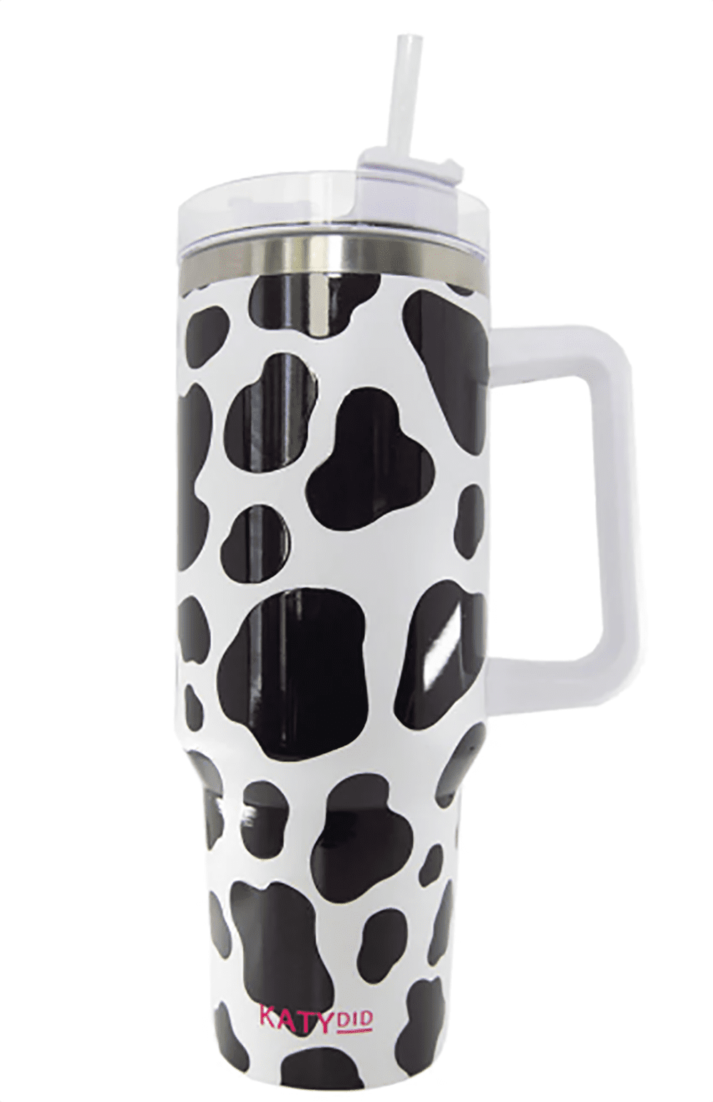 Katydid Stainless Steel Large Capacity 40 oz. Vacuum Insulated Cup Printed  Tumbler With Handle, Navy Daisy 