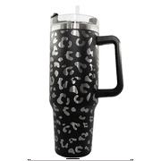 Katydid Stainless Steel Large Capacity 40 oz. Vacuum Insulated Cup Printed Tumbler With Handle