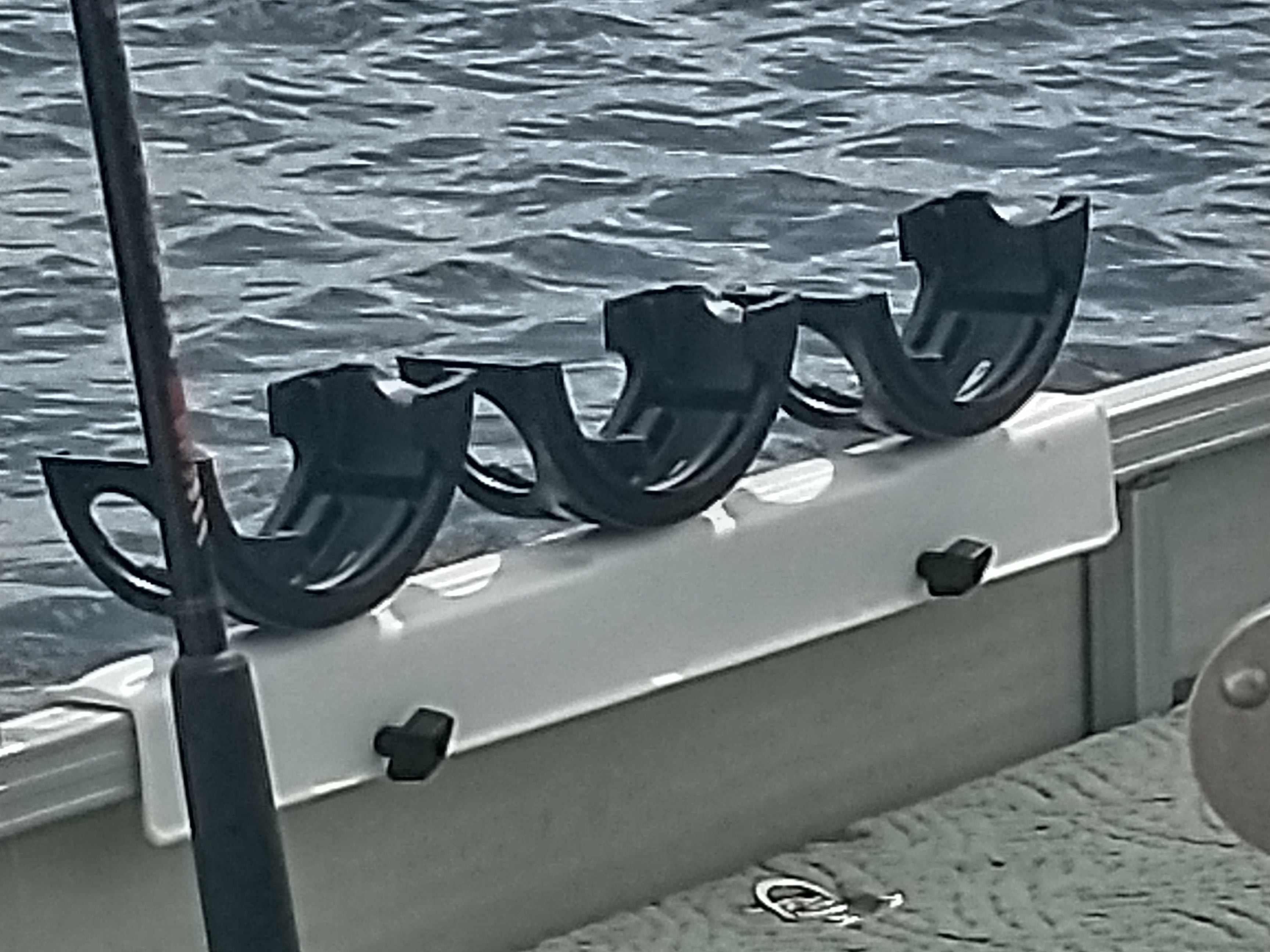 Katydid Triple Bay Box Spider Fishing Rod Holder for Pontoon Boats 