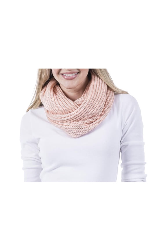 Women's Knit Infiniti Scarf, Pink