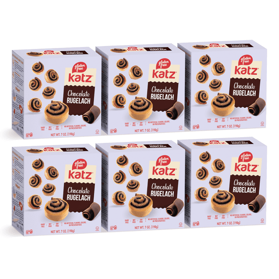 Katz Gluten Free Chocolate Rugelach |Gluten Free, Dairy Free, Nut Free, Soy Free, Kosher | (6 Pack, 7.0 Ounce Each)