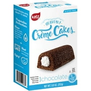 Katz Gluten Free Creme Cakes - Chocolate | Gluten Free, Dairy Free, Nut Free, Soy Free, Kosher | (1 Pack, 8.8 Ounce Each)