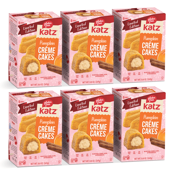 Katz Gluten Free Creme Cakes - Pumpkin |Gluten Free, Dairy Free, Nut Free, Soy Free, Kosher | (6 Pack, 8.8 Ounce Each)