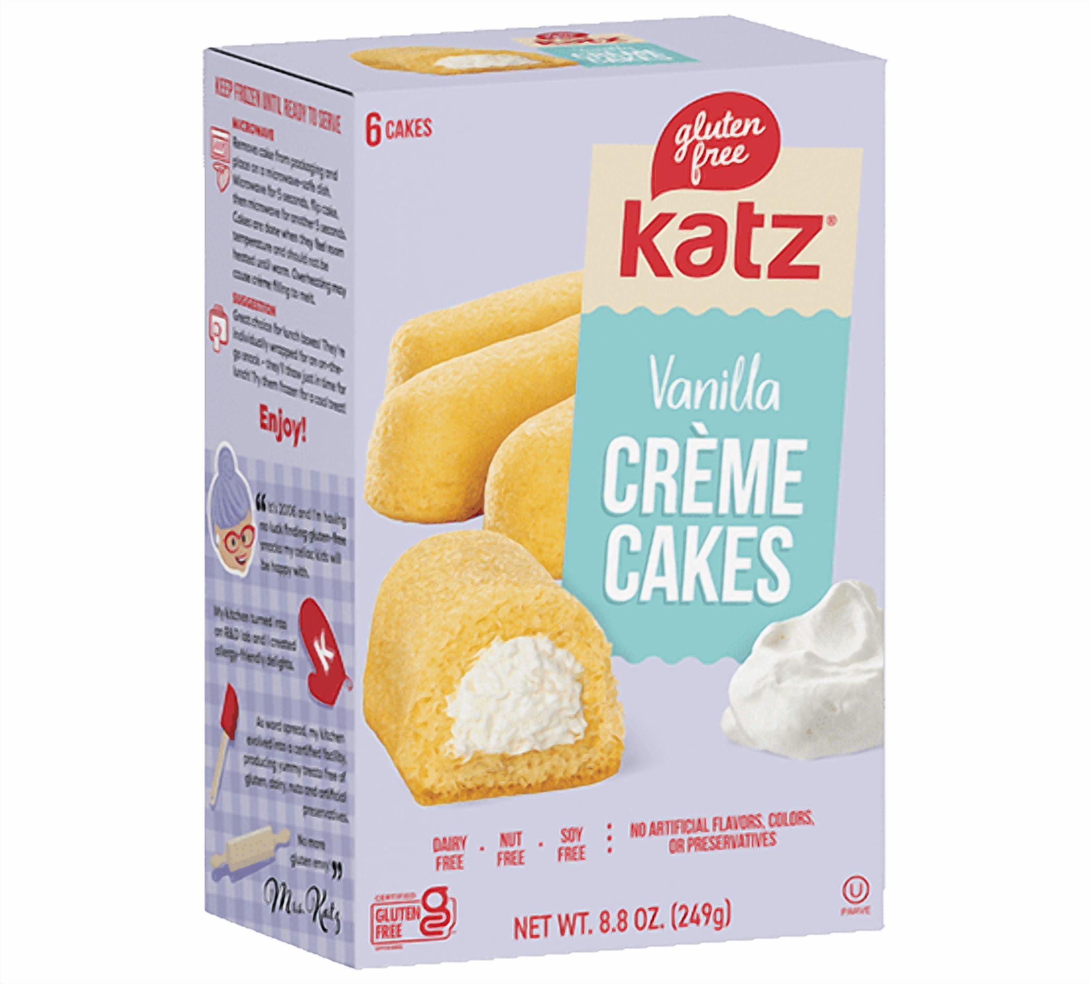 Katz Bakery Goods: Gluten-Free Vanilla Heavenly Creme Cakes Snack