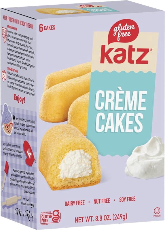Katz Gluten Free, Creme Cakes, Vanilla, Individually Wrapped