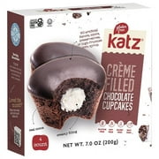 Katz Gluten Free Creme Filled Cupcakes - Chocolate |Gluten Free, Dairy Free, Nut Free, Soy Free, Kosher | (3 Pack, 7.0 Ounce Each)