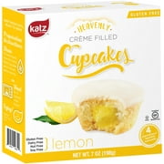 Katz Gluten Free Creme Filled Cupcakes - Lemon | Gluten Free, Dairy Free, Nut Free, Soy Free, Kosher | (3 Pack, 7.0 Ounce Each)