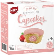 Katz Gluten Free Creme Filled Cupcakes - Strawberry |Gluten Free, Dairy Free, Nut Free, Soy Free, Kosher | (1 Pack, 7.0 Ounce Each)