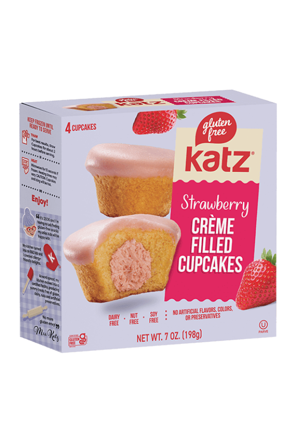 Creme Filled Cupcakes - Strawberry |Gluten Free, Dairy Free, Nut Free, Soy Free, Kosher | (1 Pack, 7.0 Ounce Each)