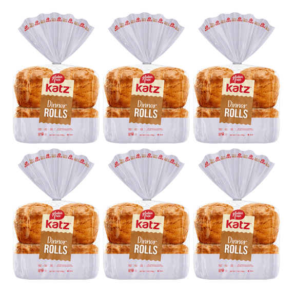 Katz Gluten Free Dinner Rolls |Gluten Free, Dairy Free, Nut Free, , Kosher | (6 Pack, 7.0 Ounce Each)