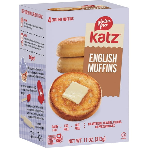 Katz English Muffins, Gluten & Dairy Free, Kosher, 11 oz