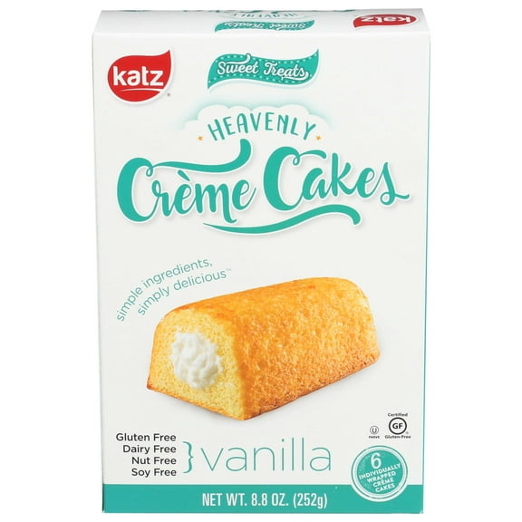 Katz Gluten Free Heavenly Vanilla Creme Cake, 8.8 Ounce - 6 per case.