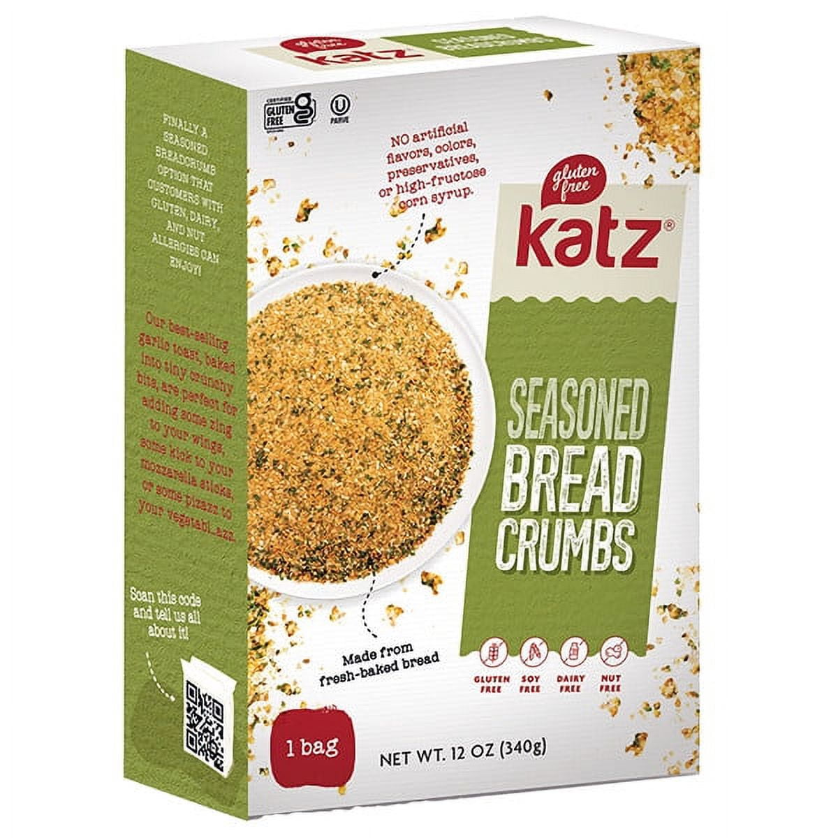 Katz Gluten Free Seasoned Bread Crumbs Gluten Free, Dairy Free, Nut