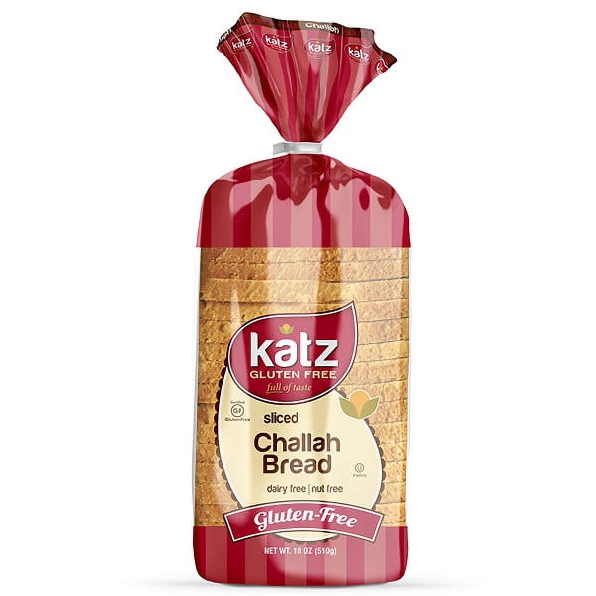 Katz Gluten Free Sliced Challah Bread Gluten Free, Dairy Free, Nut