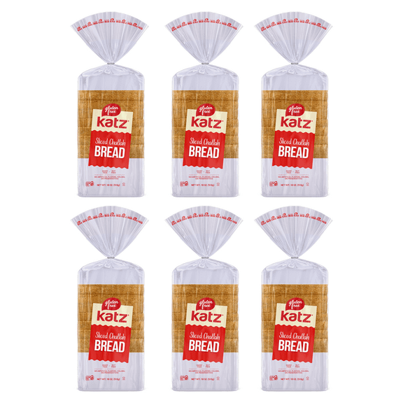 Katz Gluten Free Sliced Challah Bread |Gluten Free, Dairy Free, Nut Free, , Kosher | (6 Pack, 18.0 Ounce Each)