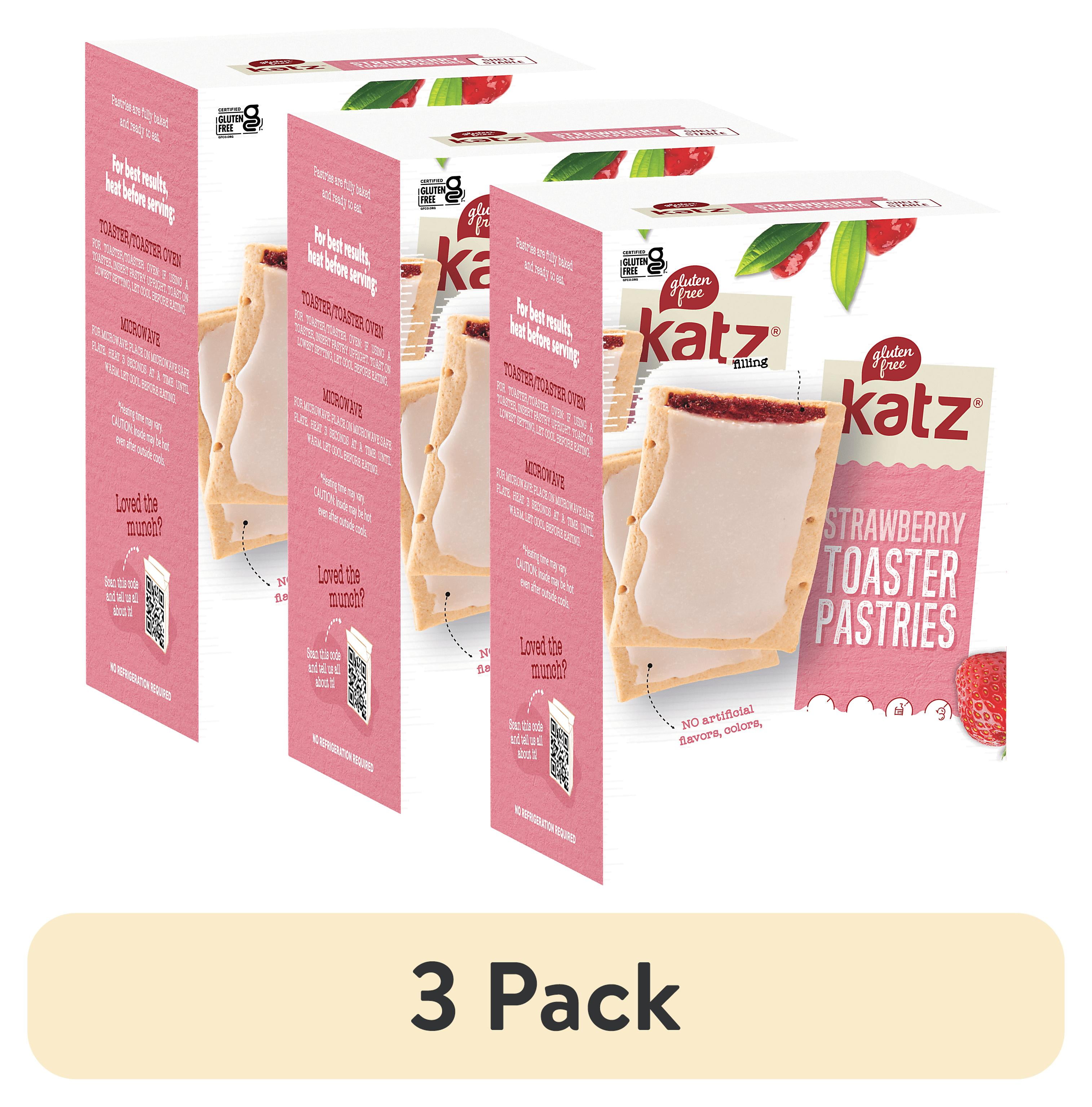(3 pack) Katz GlutenFree Strawberry Instant Breakfast Toaster Pastries