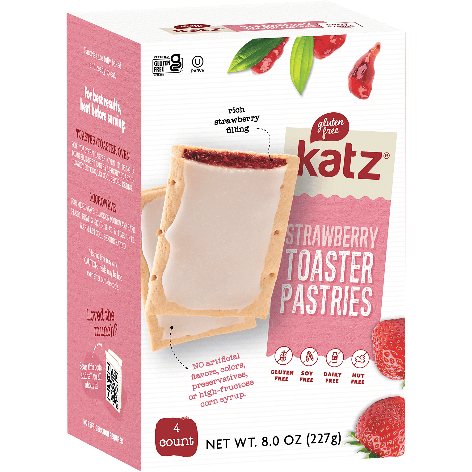 Katz GlutenFree Strawberry Instant Breakfast Toaster Pastries, Shelf