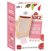 Katz Gluten-Free Strawberry Instant Breakfast Toaster Pastries, Shelf-Stable, Ready to Eat, 8 oz, 4 Count Box