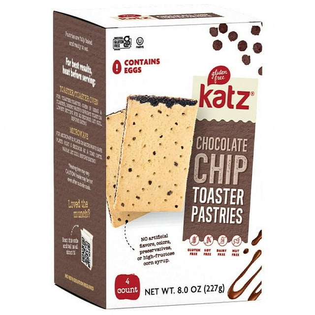 Katz Gluten Free Toaster Pastries Chocolate Chip Gluten Free, Dairy
