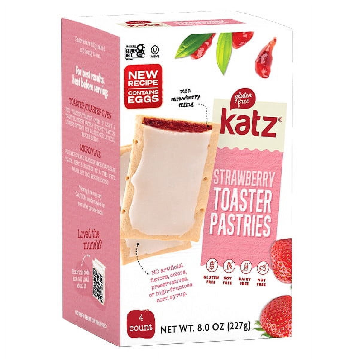 Katz Gluten Free Toaster Pastries Strawberry Gluten Free, Dairy Free