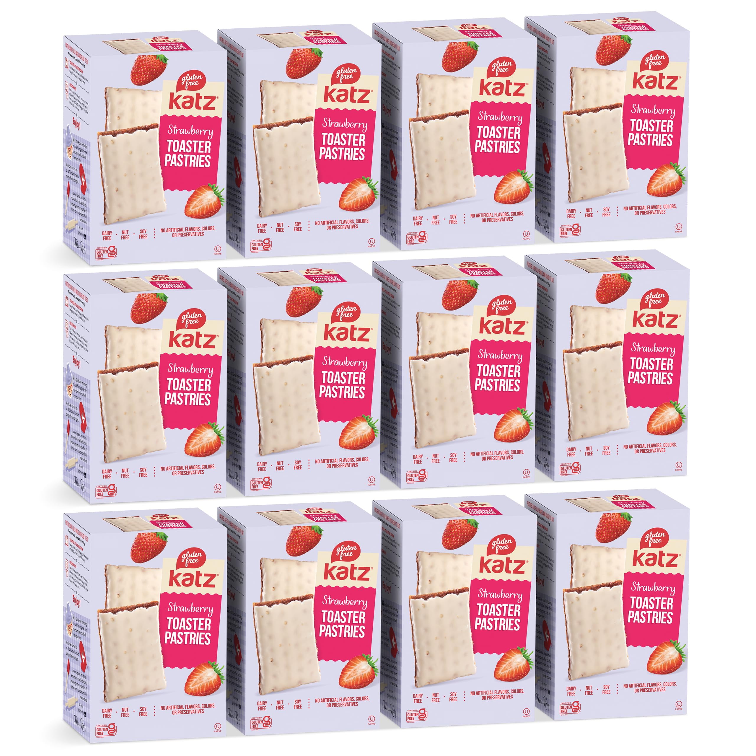 Katz Gluten Free Toaster YPF5 Pastries. Strawberry. Easy Breakfast For