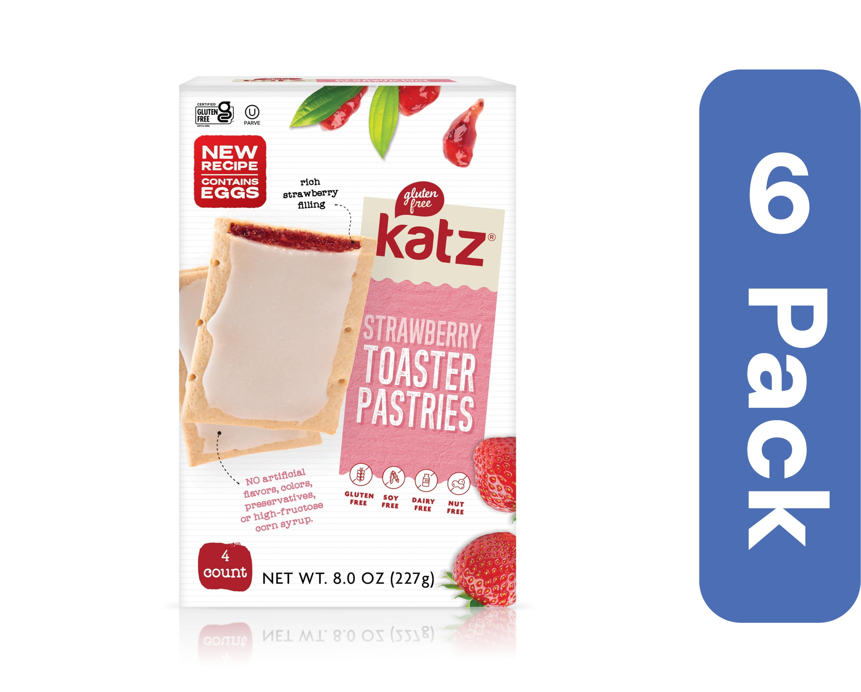 Katz Pastry Truffle Strawberry 8 oz (Pack Of 6)