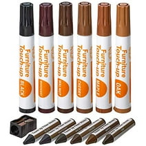 Katzco Wood Furniture Repair Kit - Set of 13 Wood Markers and Wax Sticks - Furniture Scratch Repair - Wood Floor Scratch Remover - Table and Desk Cover-Up - Furniture Crayon for Scratch