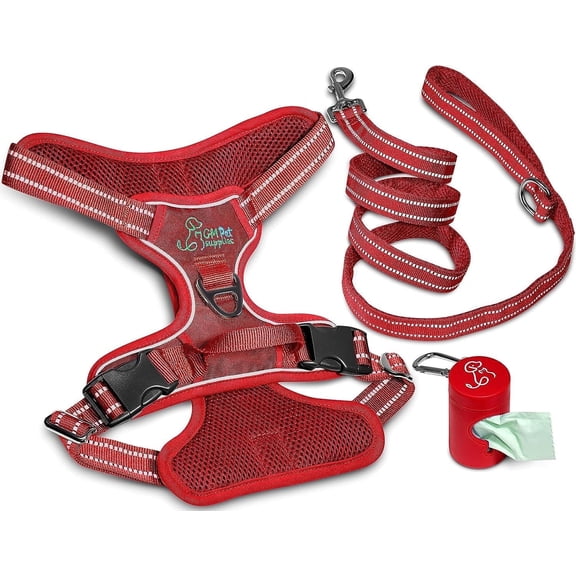 GM Pets Walking Pet Harnesses, Red, L