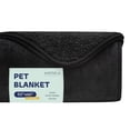 thumbnail image 1 of Katziela Soft Throw Premium Waterproof 100% Fabric Throw Blanket for Pet Dogs & Cats, Black Solid Print, 1 of 8