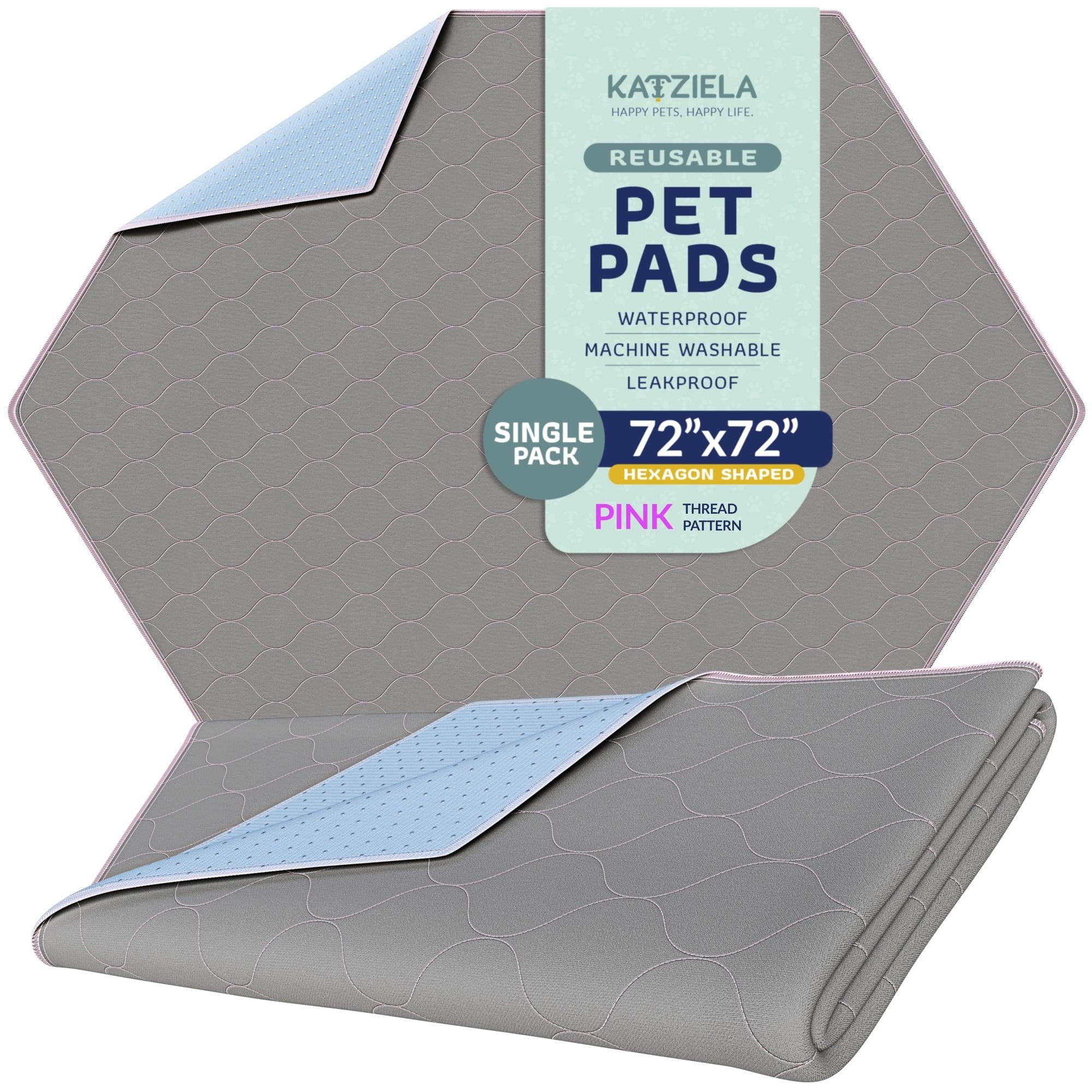 Katziela Washable Pee Pads, Waterproof Reusable Dog Pee Pads for Potty Training