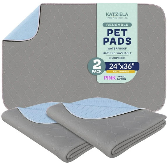 Katziela Washable Pee Pads, Waterproof Reusable Dog Pee Pads for Potty Training