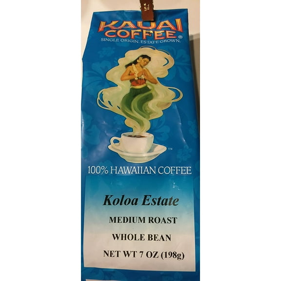 Kauai Coffee Co. Single Origin Medium Roast Coffee 7 Ounce Hawaiian Grown