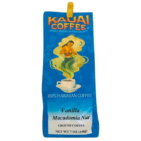 Kauai Coffee Company Vanilla Macadamia Nut Coffee 7 oz. 100% Hawaiian Grown