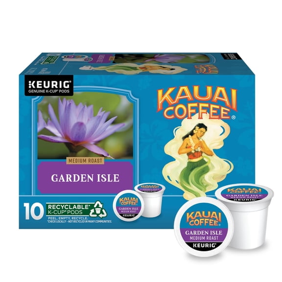 Kauai Coffee Garden SCH4Isle Medium Roast - Compatible with Keurig K-Cup Brewers, 10 CT (Pack of 6)