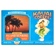 Kauai Coffee Island Sunrise K-Cup Coffee Pods, Mild Roast, 12 Ct