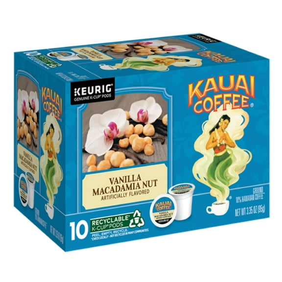 Kauai Coffee Vanilla Macadamia Nut K-Cup Coffee Pods
