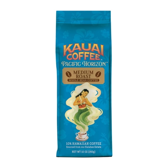 Kauai Coffee Whole Bean Smooth Non Bitter Pure Arabica 10oz 1 Pack