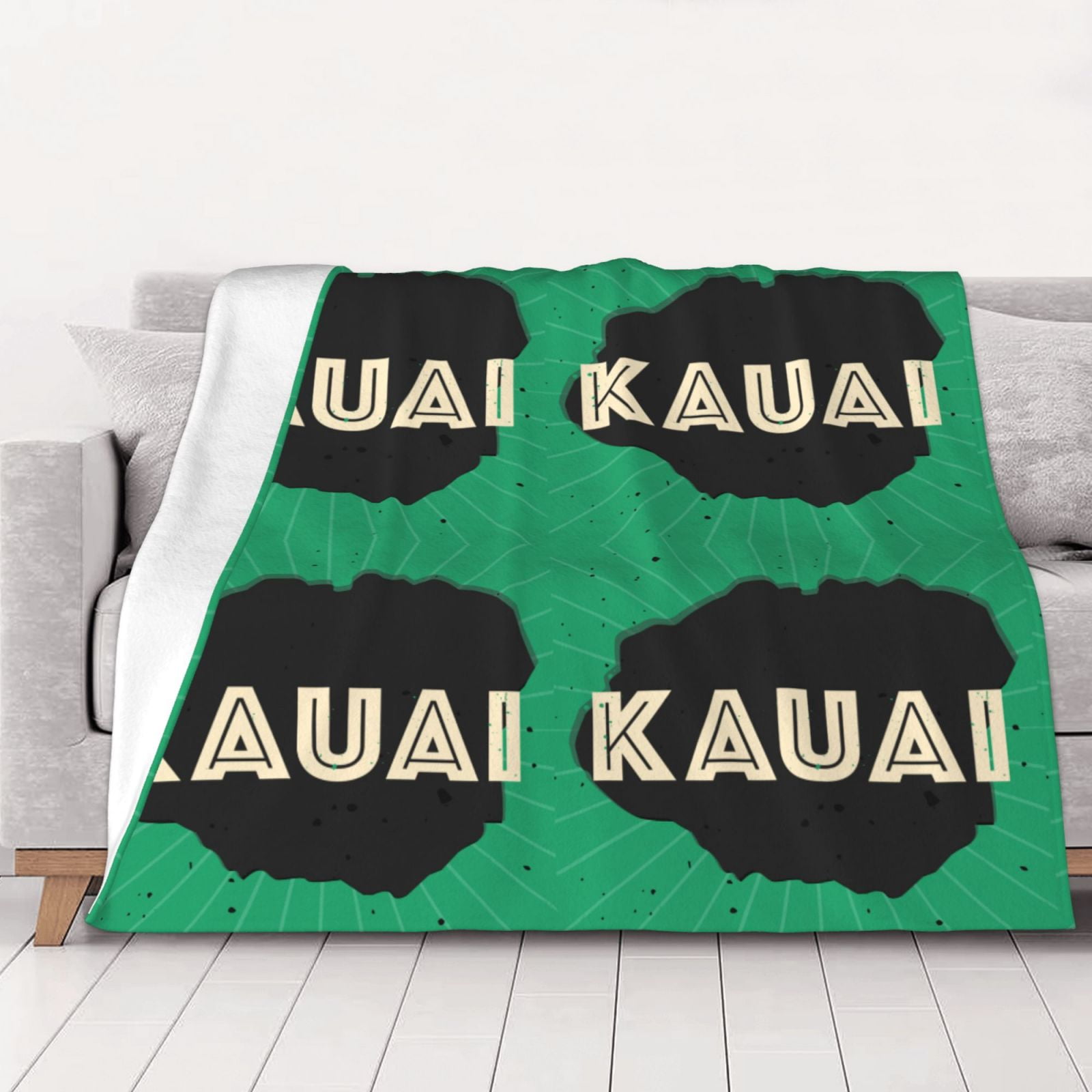 Kauai Fleece Blanket For Bed Or Sofa All Season Throw Blankets Anti