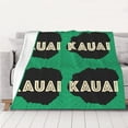 Kauai Fleece Blanket For Bed Or Sofa All Season Throw Blankets Anti