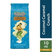 Kauai Ground Coffee, Coconut Caramel Crunch, Medium Roast, 10 oz Package