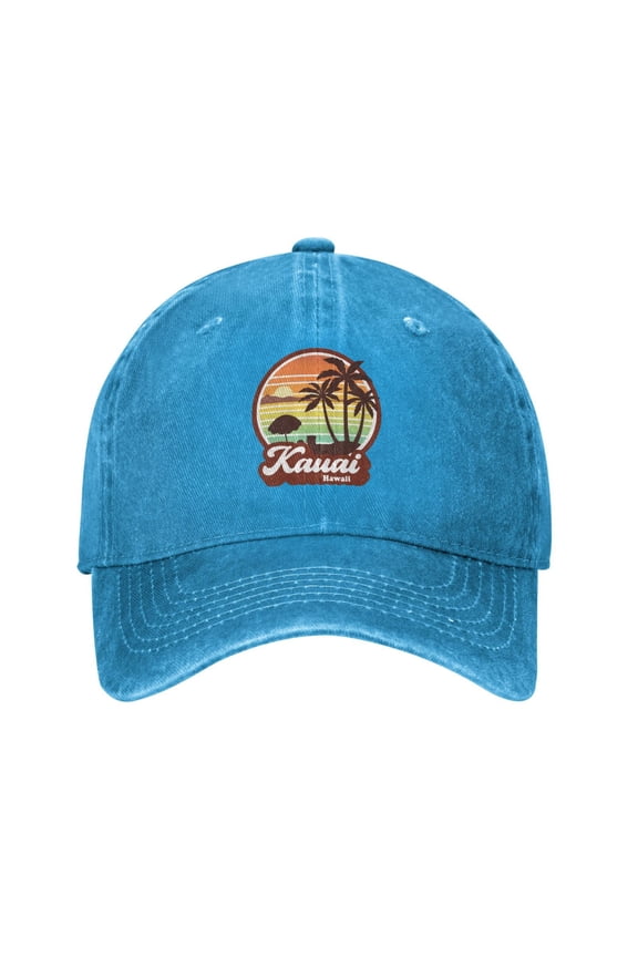 Kauai Hawaii Cowboy Hat Baseball Hat Trucker Hat For Men Women Retro Denim Hats Baseball Cap Dad Hat