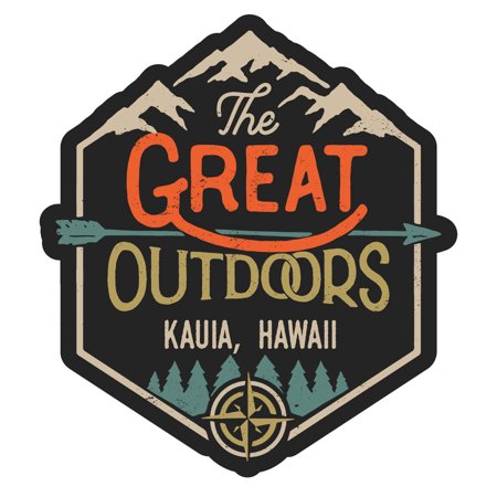 Kauai Hawaii The Great Outdoors Design 4-Inch Vinyl Decal Sticker