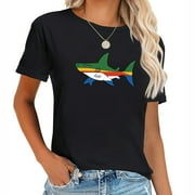 Kauai, Hawaii Tribal Shark Vacation Birthday Gifts Womens T Shirt Black S