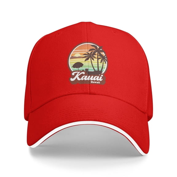 Kauai Hawaii Men Women Sandwich Cap Classic Baseball Capunisex Adjustable Casquette Dad Hat
